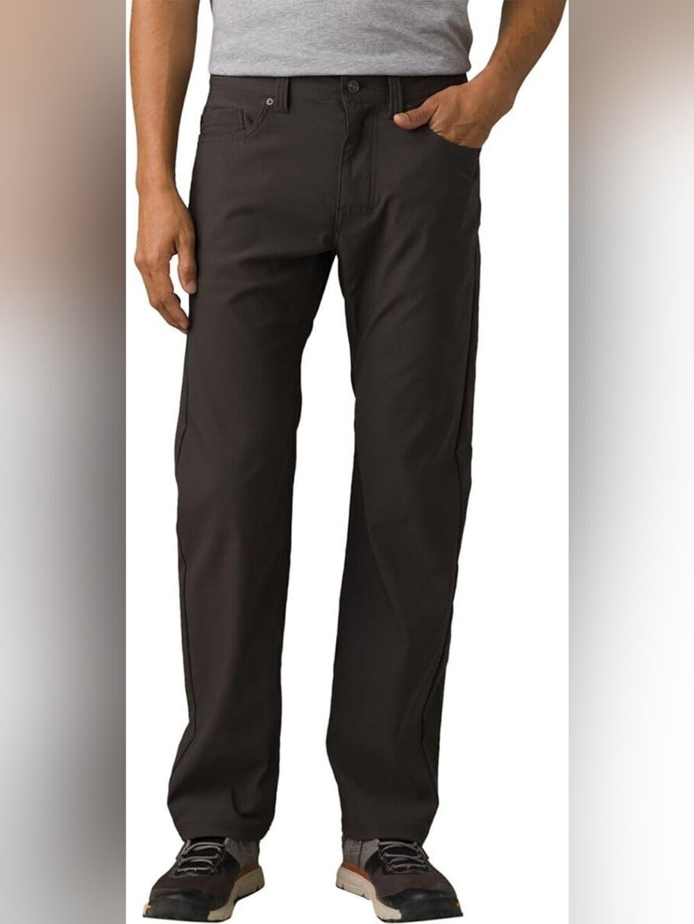 Prana Brion Pants Men's 32x30 Gray Slim Fit Nylon Stretch Outdoor Hiking Camping